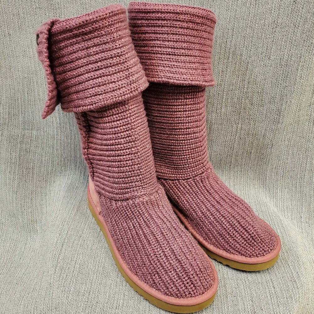 Authentic Dark Mauve Knitted Australian Ugg Boots